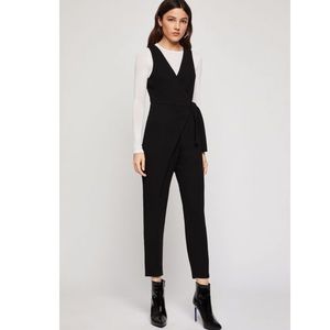 BCBGeneration Sleeveless Surplice Overlap Jumpsuit